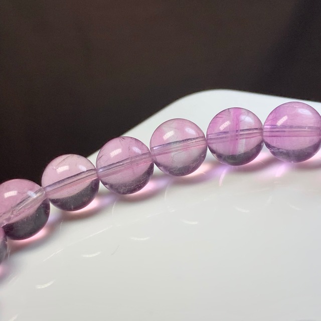 1.ピンクパープルフローライト ブレスレット