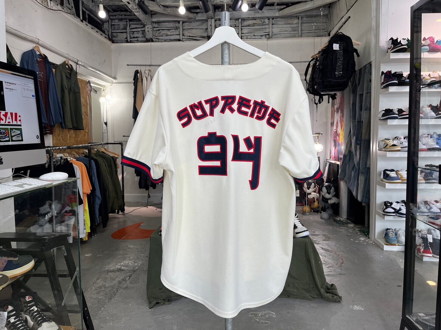 Supreme RED RUM BASEBALL JERSEY NATURAL LARGE 19157 | BRAND BUYERS ...