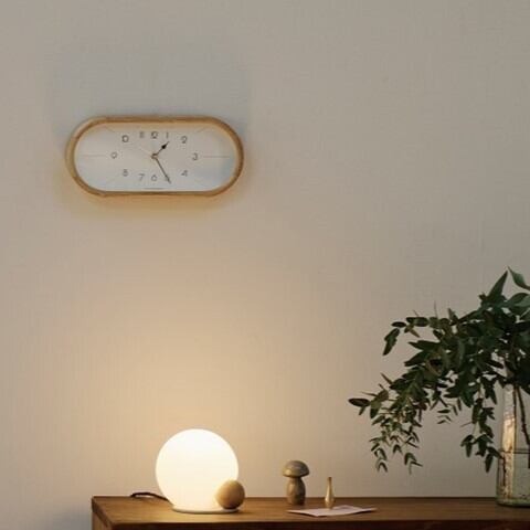 時計】Curva クルヴァ/ナチュラル | ジーフラットインテリアショップ