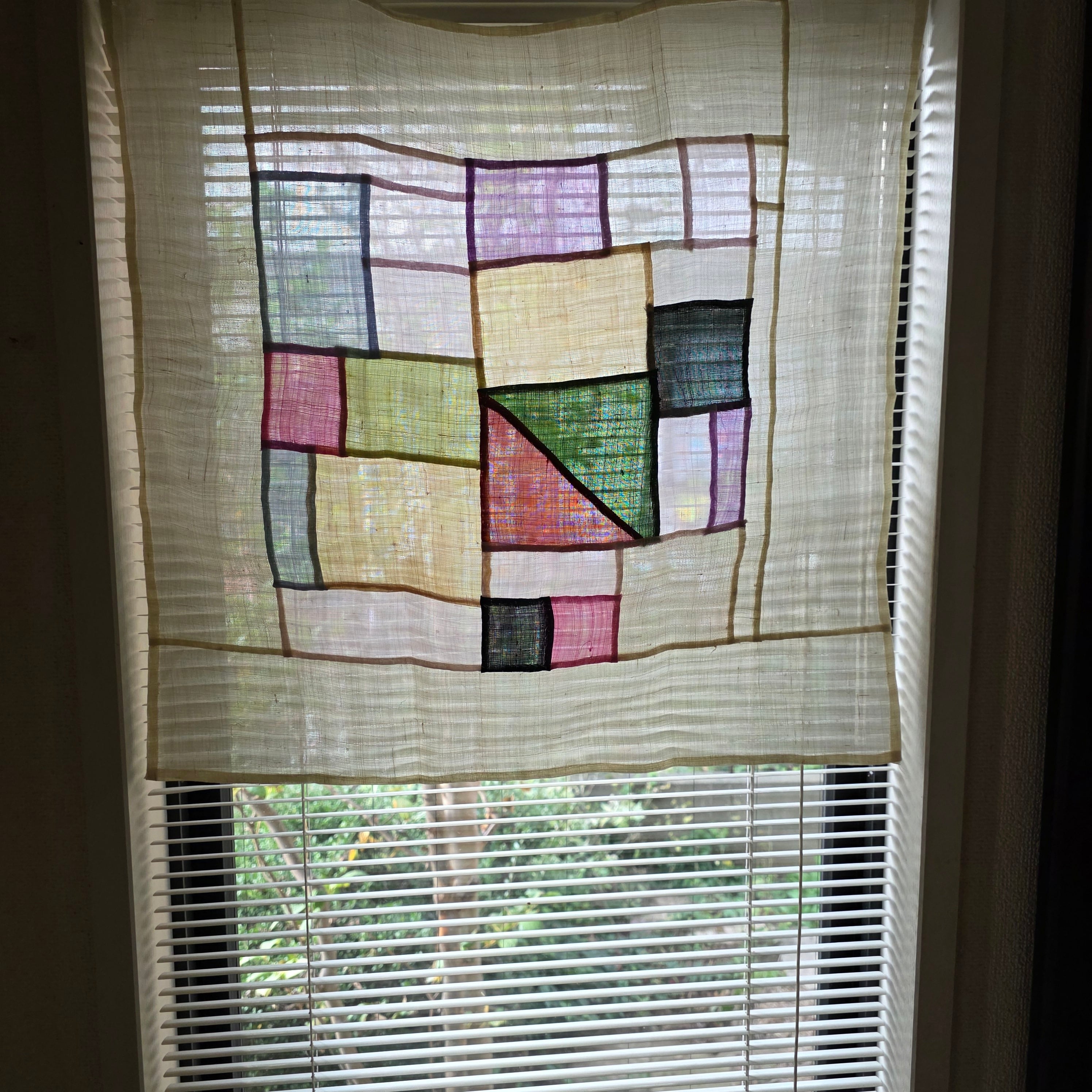 韓国ポジャギ 手縫いマルチカラーポジャギ カラフル 120×80cm