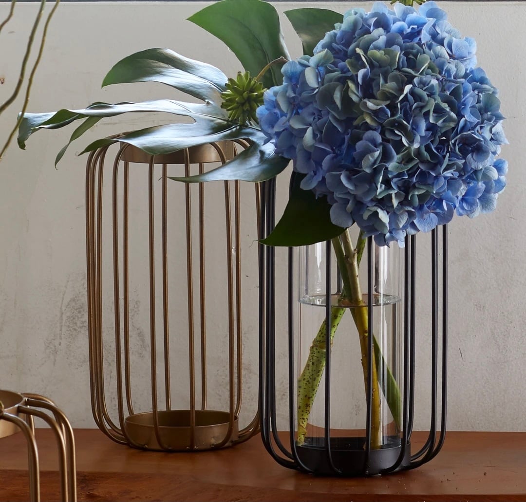 CLAY Louver ルーバー ゴールド アイアンおしゃれ花瓶 ガラス 