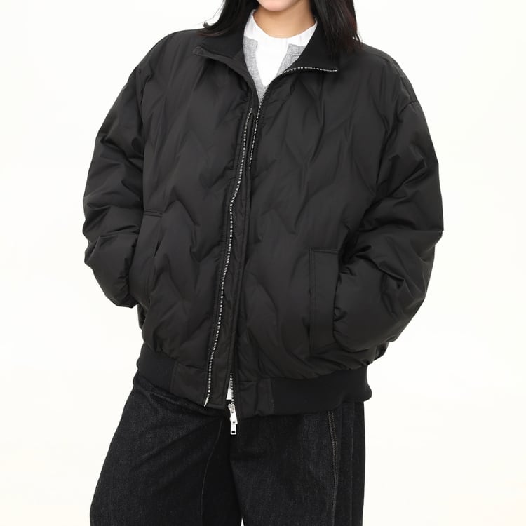 ジップアップ ヒップ丈 オーバーサイズ ブルゾン ◆3col L00359