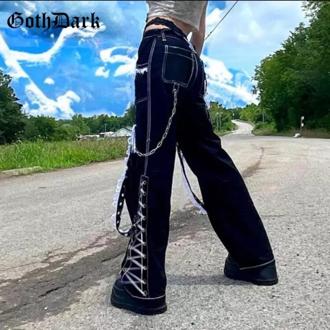 GOTH DARK / ゴシックパンクスタイル フレアパンツ / GOTHIC ARMS