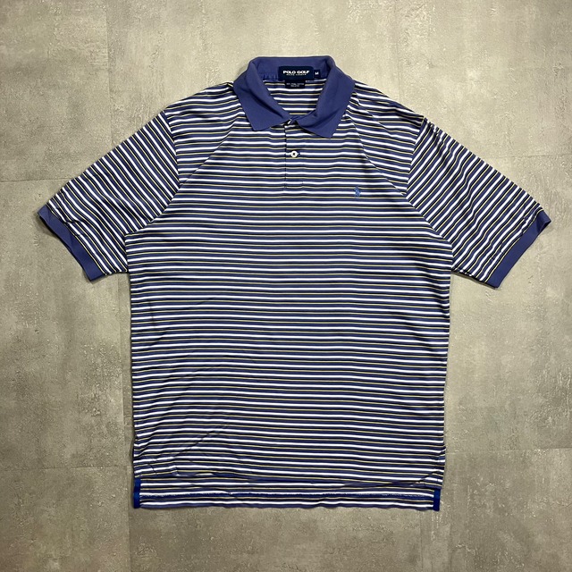 《M size》POLO GOLF ポロゴルフ ポロシャツ ボーダー No.3839