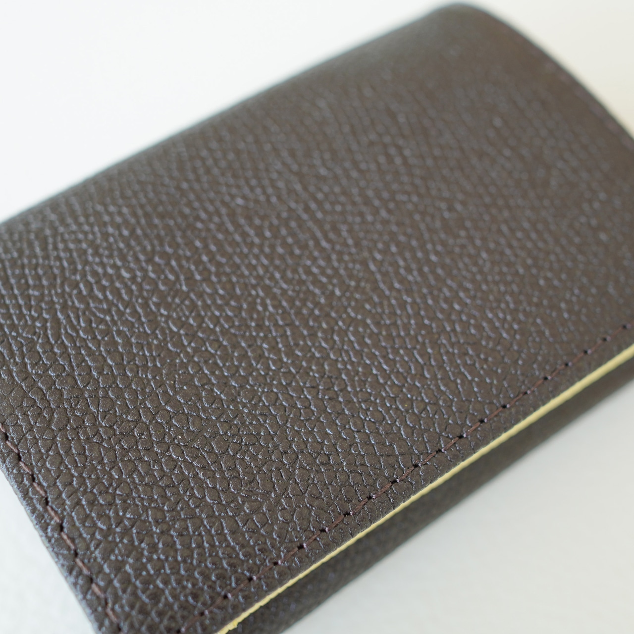 Mini wallet ダークブラウン×ライトイエロー・画像5