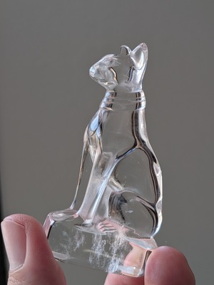 ✦予約限定商品✦ クリアクォーツ ⭓ スフィンクス猫【古代エジプト・猫神バステト】 ⭔ ブラジル産　☆PIKALife オリジナル・オーダー製作　