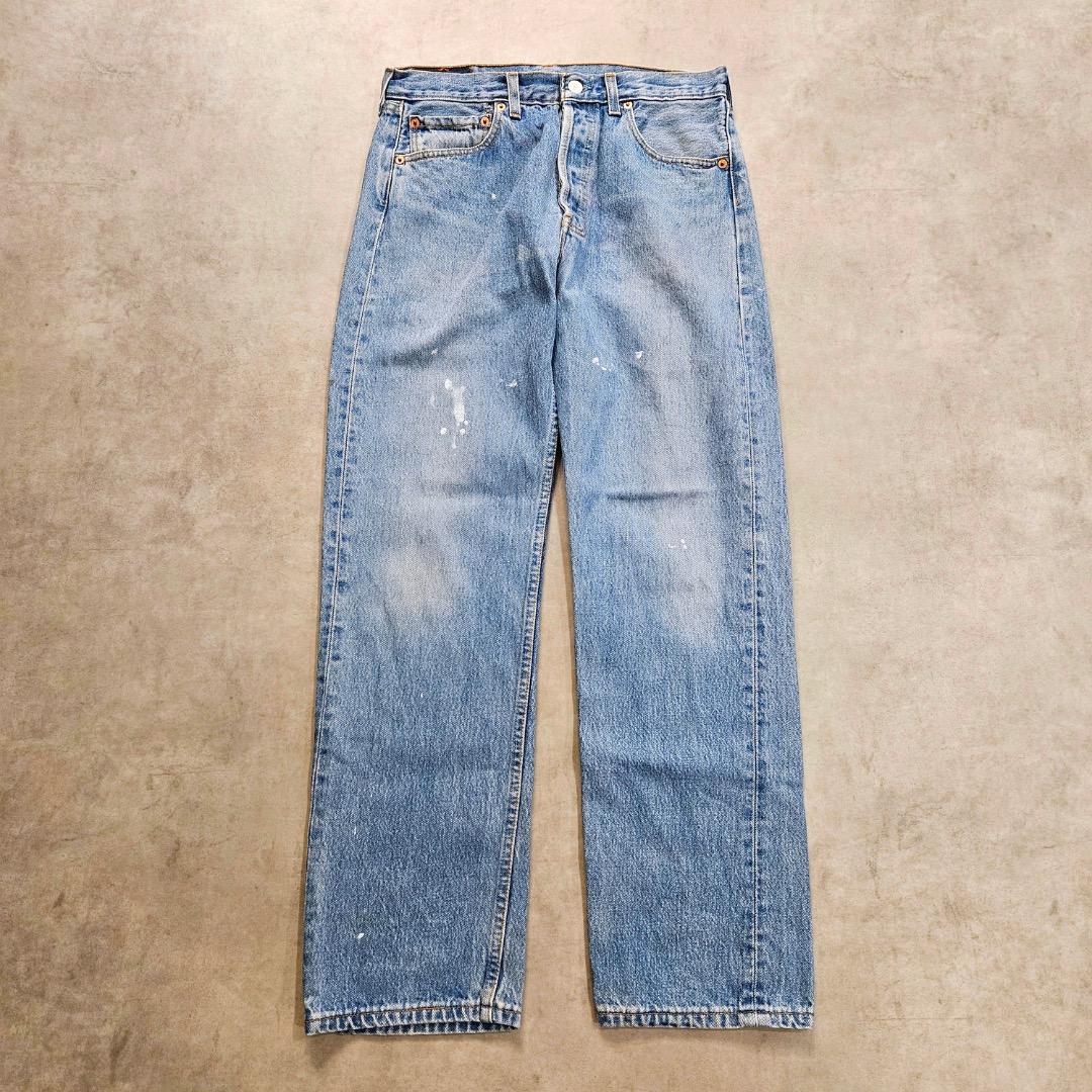 リーバイス501 Levis W32 デニム 青 古着 90s UK 18117