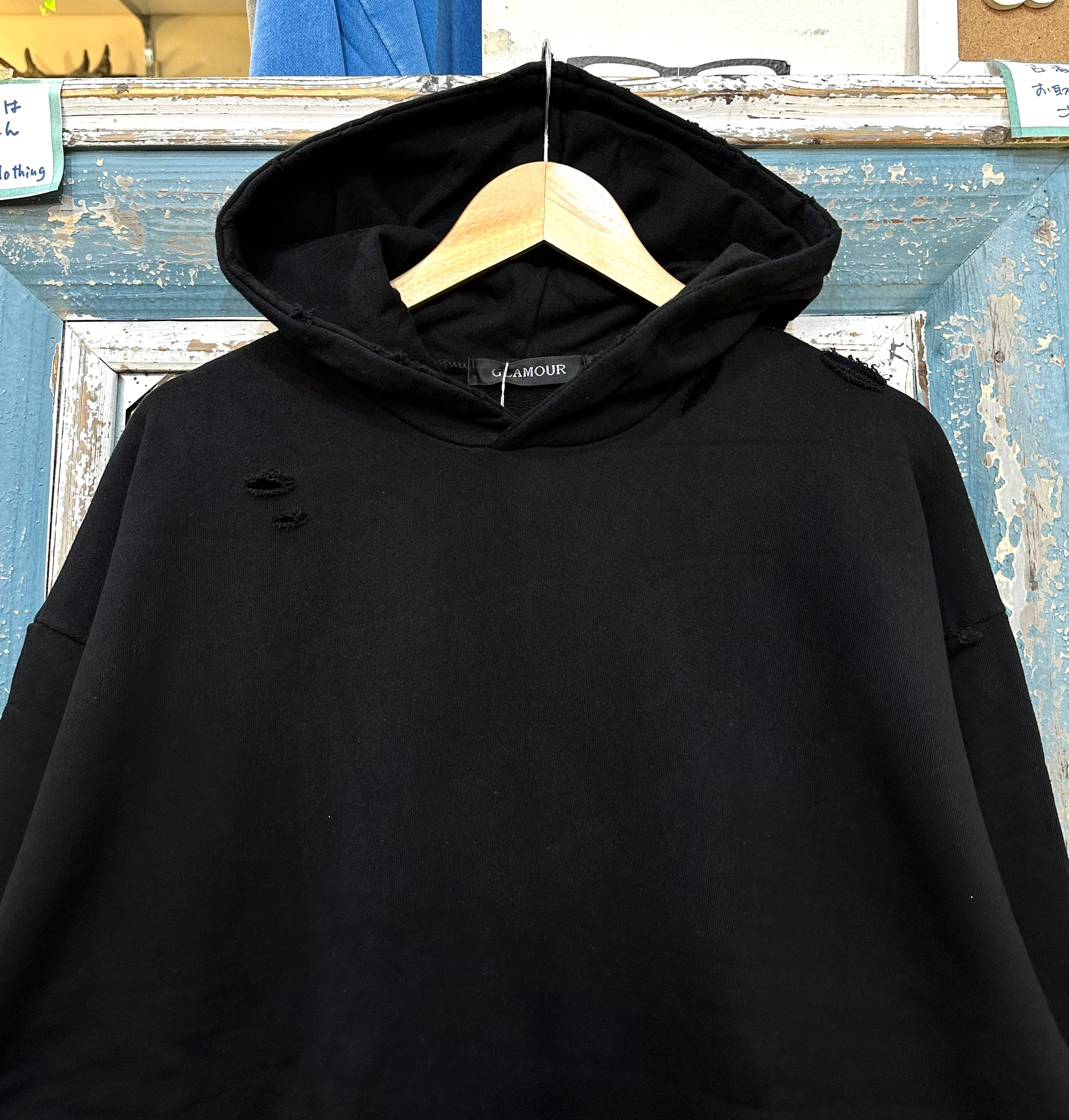 boohoo*オーバーサイズ ダメージ加工 パーカー フーディ オーバーサイズ ダメージ パーカー フーディ | andco