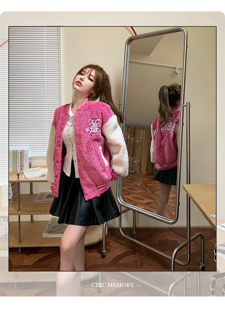 ピンク アウター コート ブルゾン ジャケット ジャンパー カーディガン