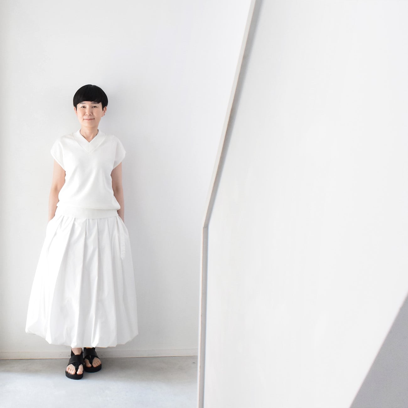 バルーンスカート：白［SK33STWH］ | skep-online shop