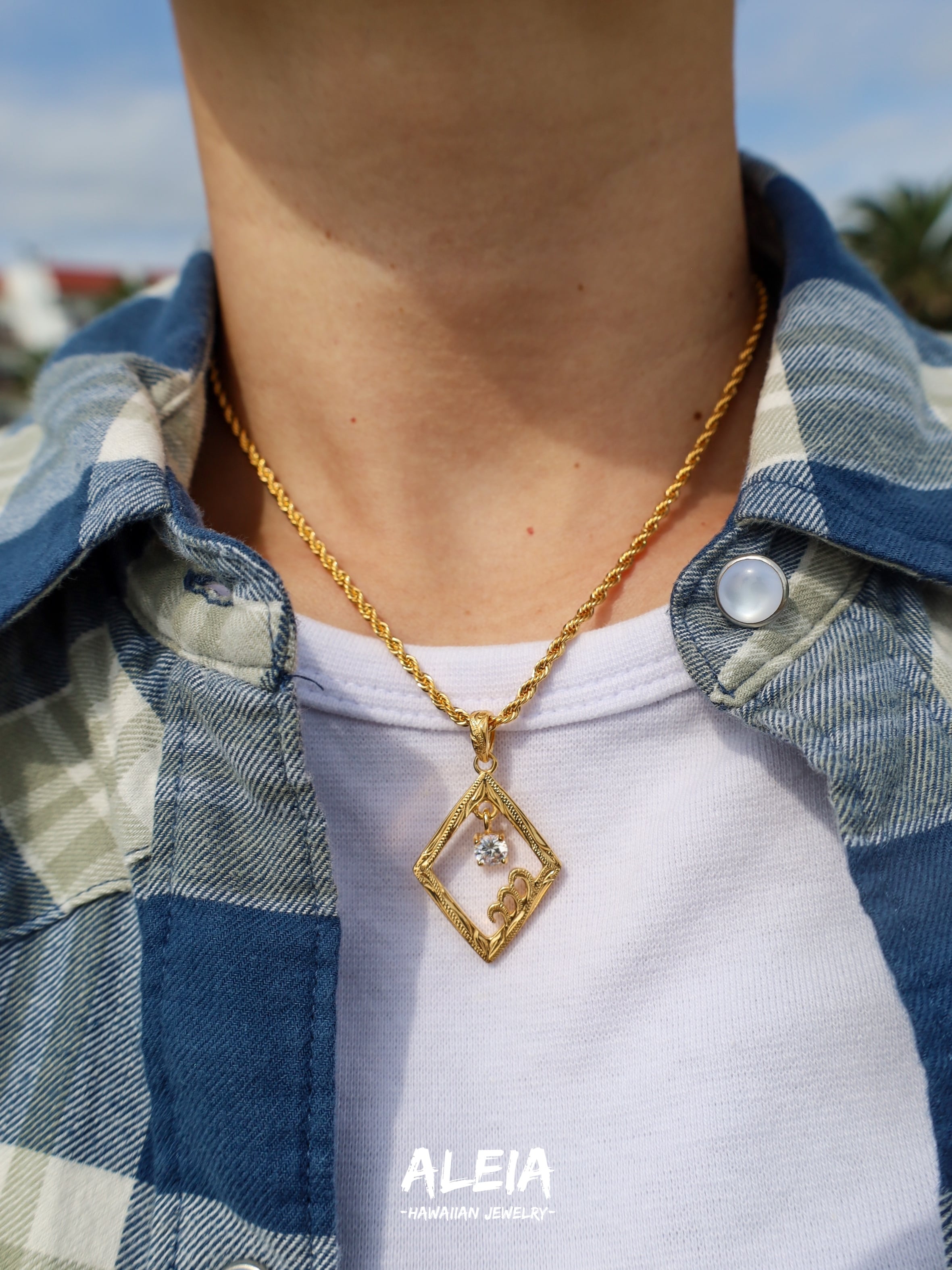 Sea Diamond Necklace 【ALEIAオリジナル】ハワイアンジュエリー