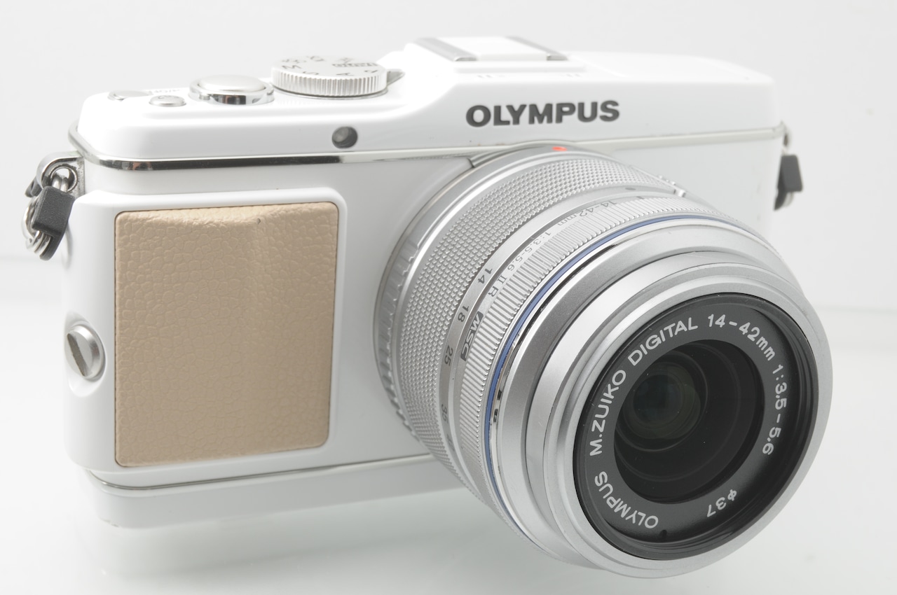 日本最大級 中古 ホワイト レンズキット E-P3 PEN 送料無料】OLYMPUS 保証付 デジタルカメラ