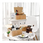 竹製バスケット ３個セット 蓋付き 収納ボックス 多目的収納