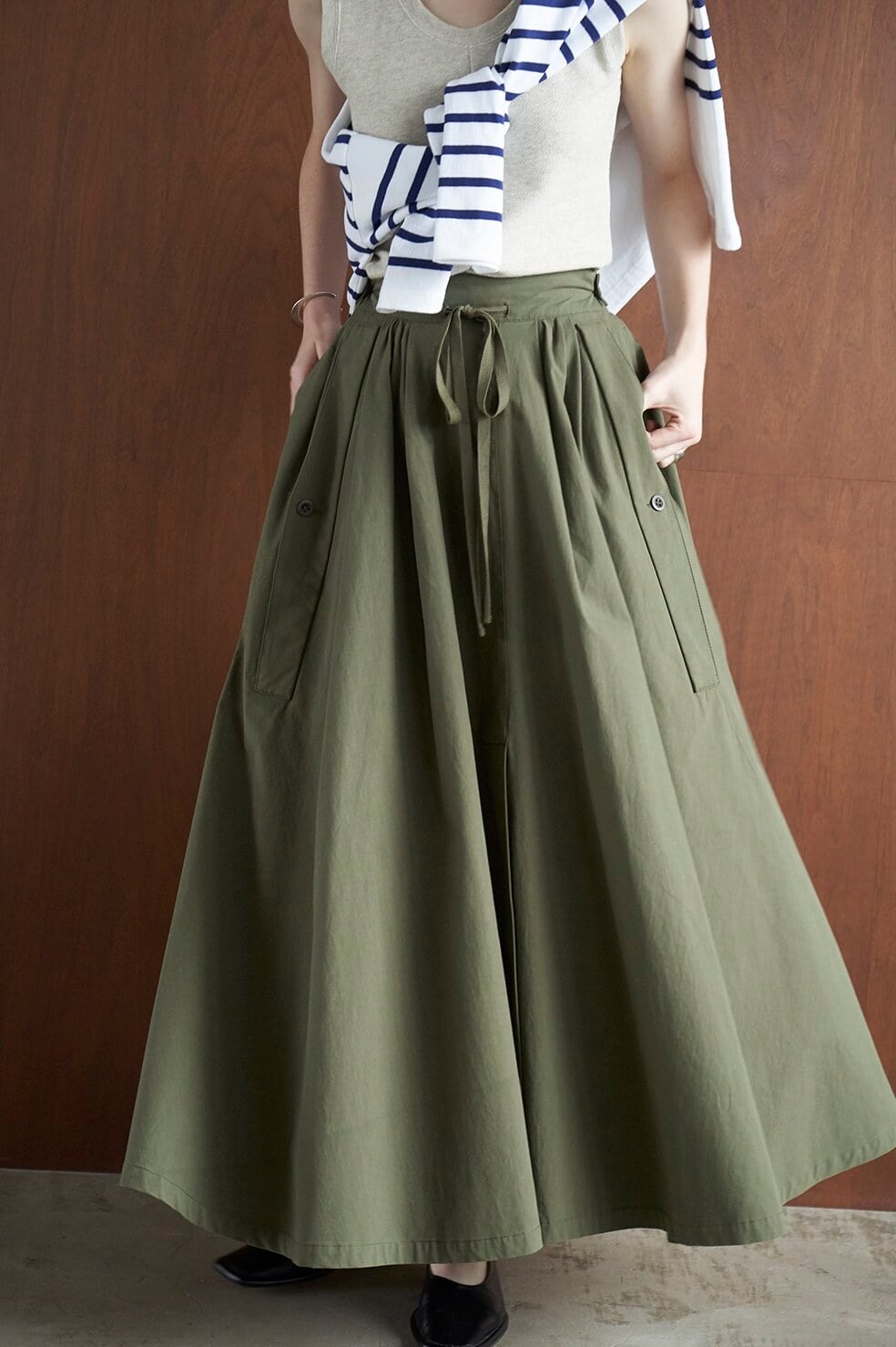 22AW】CLANE クラネ / 2WAY MILITARY VOLUME SKIRT | TRENTオンライン