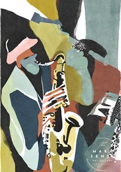 Jazz Flow｜音楽と色彩が響くモダンアートポスター｜ジャズのリズムを感じる都会的でおしゃれなインテリアアートA2ポスター