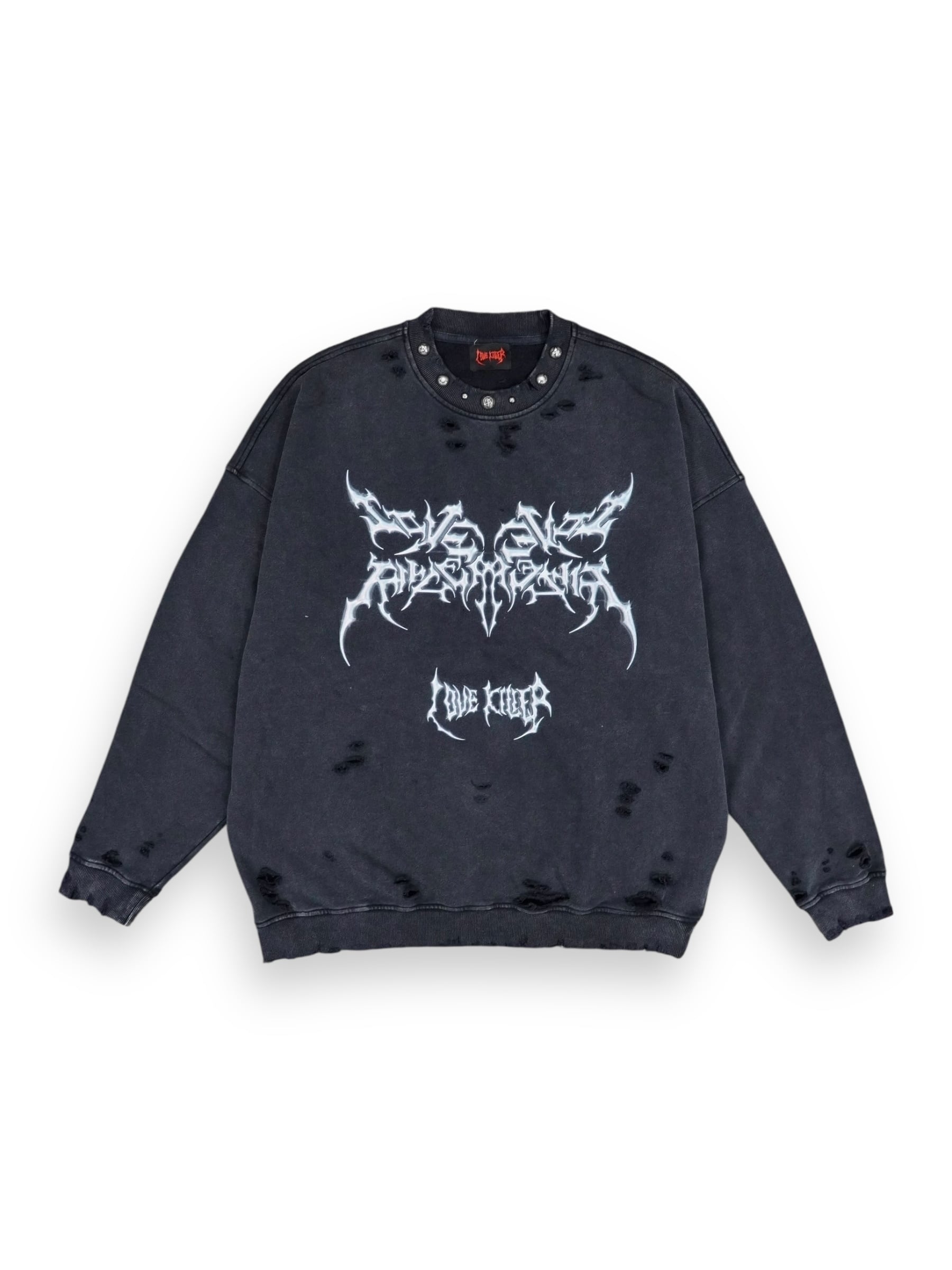 【LOVE KILLER】【別注/CUSTOM】metallic aurora graphic logo sweat