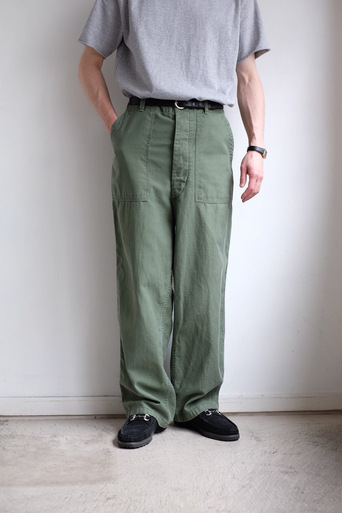 90s OLD スーパーバギー セーラーパンツ チノ cityboy 古着 紺色