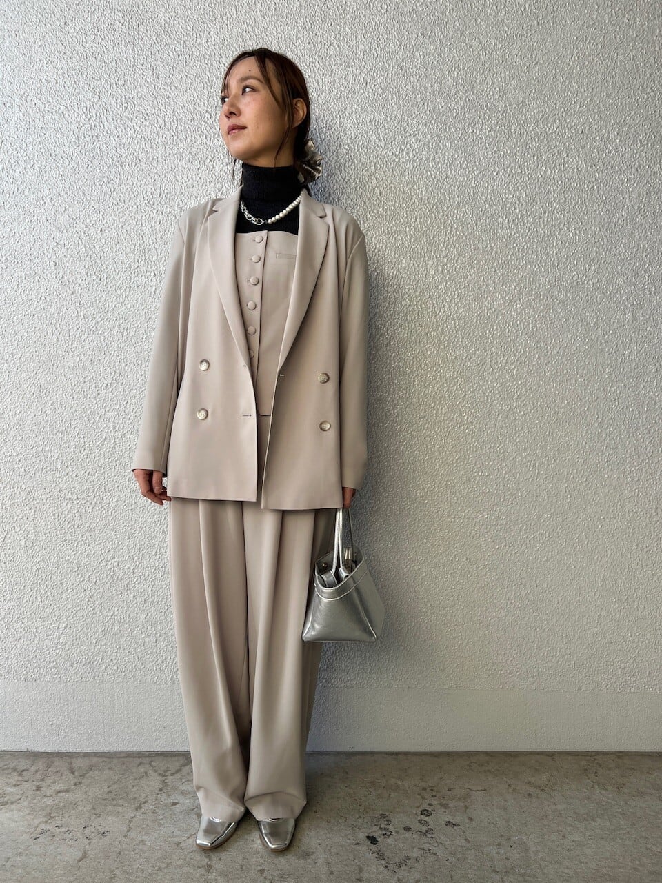 【PASSIONE】3ピース可 タックイージーパンツ 616634