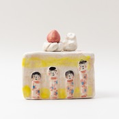 < すずきたまみ > 一輪挿し - しろくまこけしショートケーキ