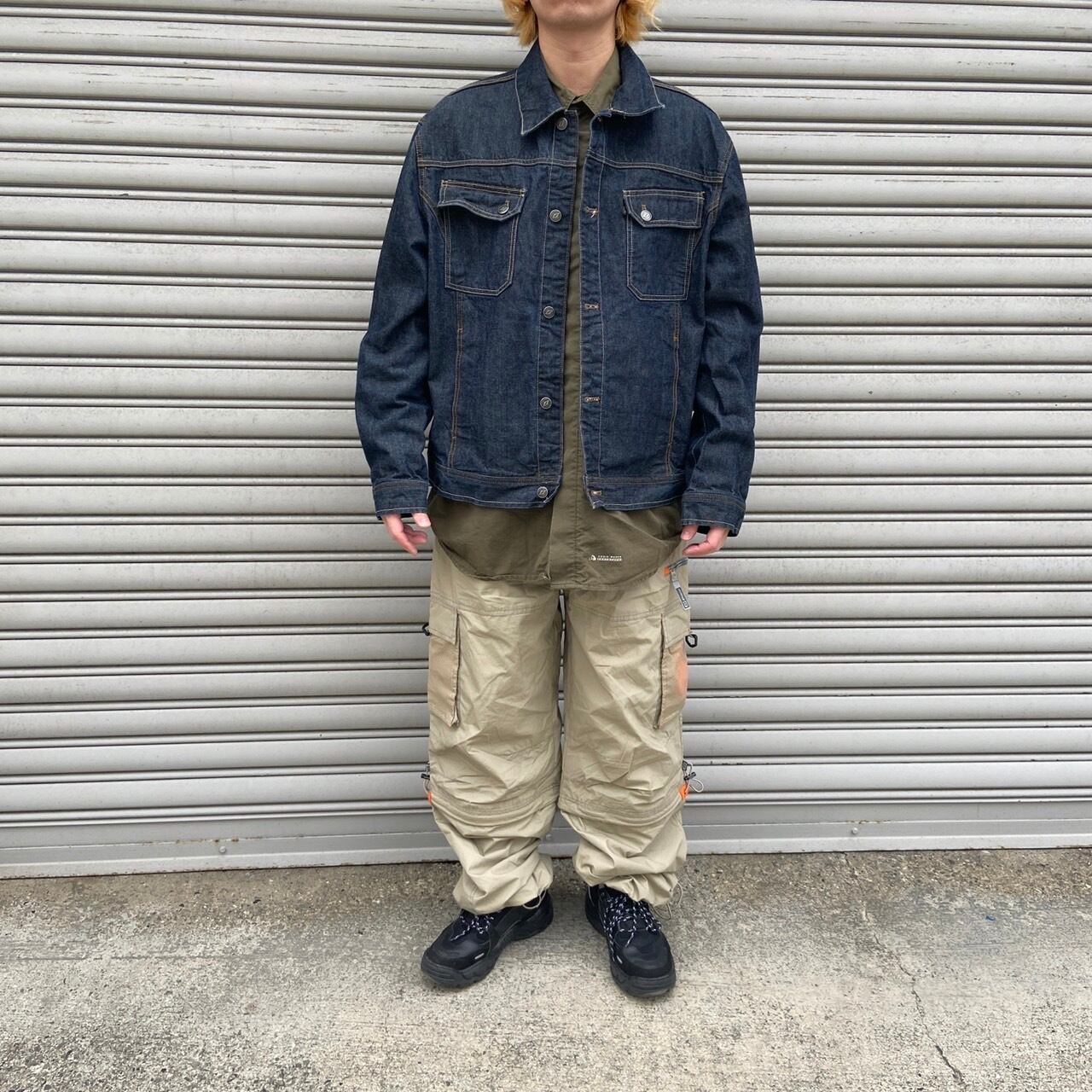 送料無料』DKNY JEANS ダナキャランニューヨーク デニムGジャン 濃紺 L 