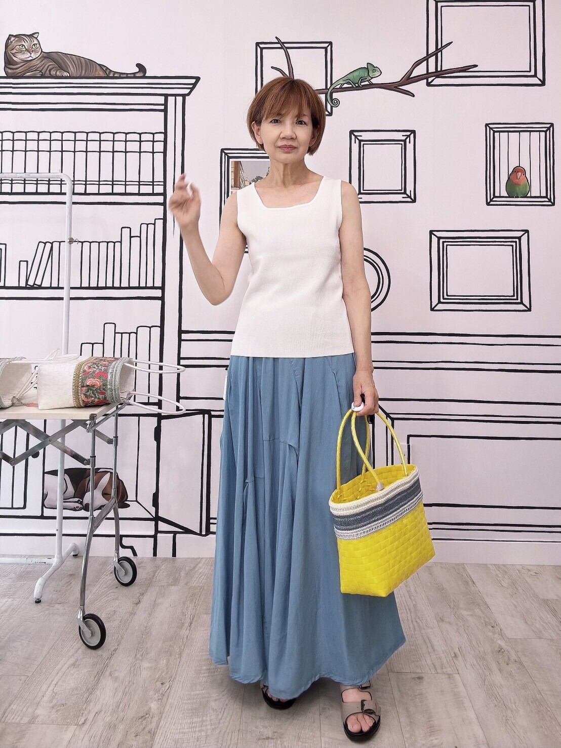 CYNICAL　テンセルデニムロングスカート