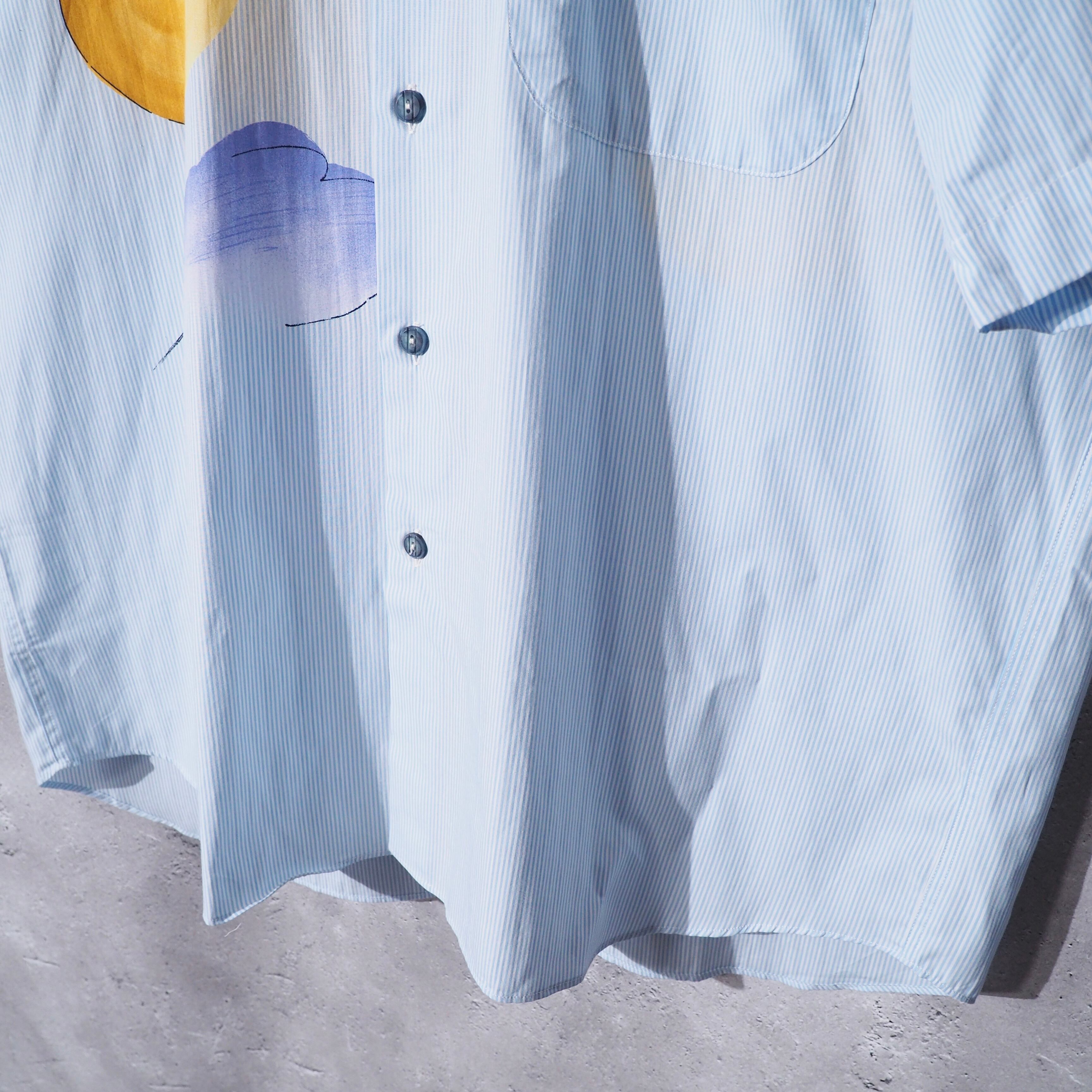 ” ZANOBETTI ” Balloon Paint Printed Vintage Loose SS shirt (made in Italy)