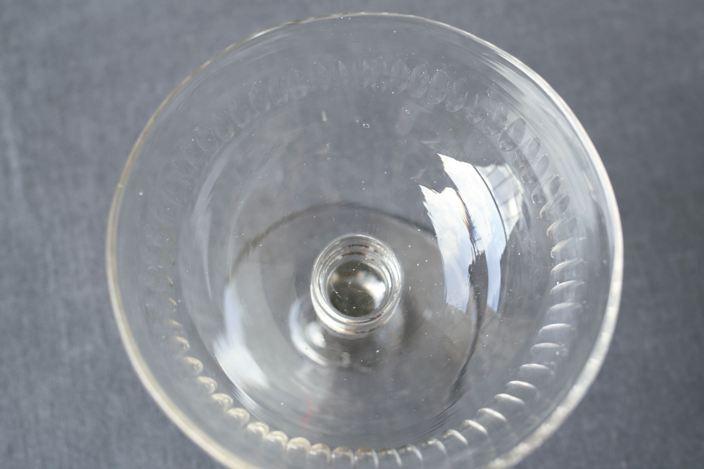 フランス アンティーク 厚手の吹き硝子 アブサングラス 3脚セット