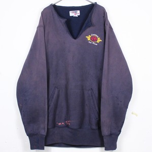 【Caka act2】Beautiful Fade Cutting Custum Vintage Loose Sweat Shirt