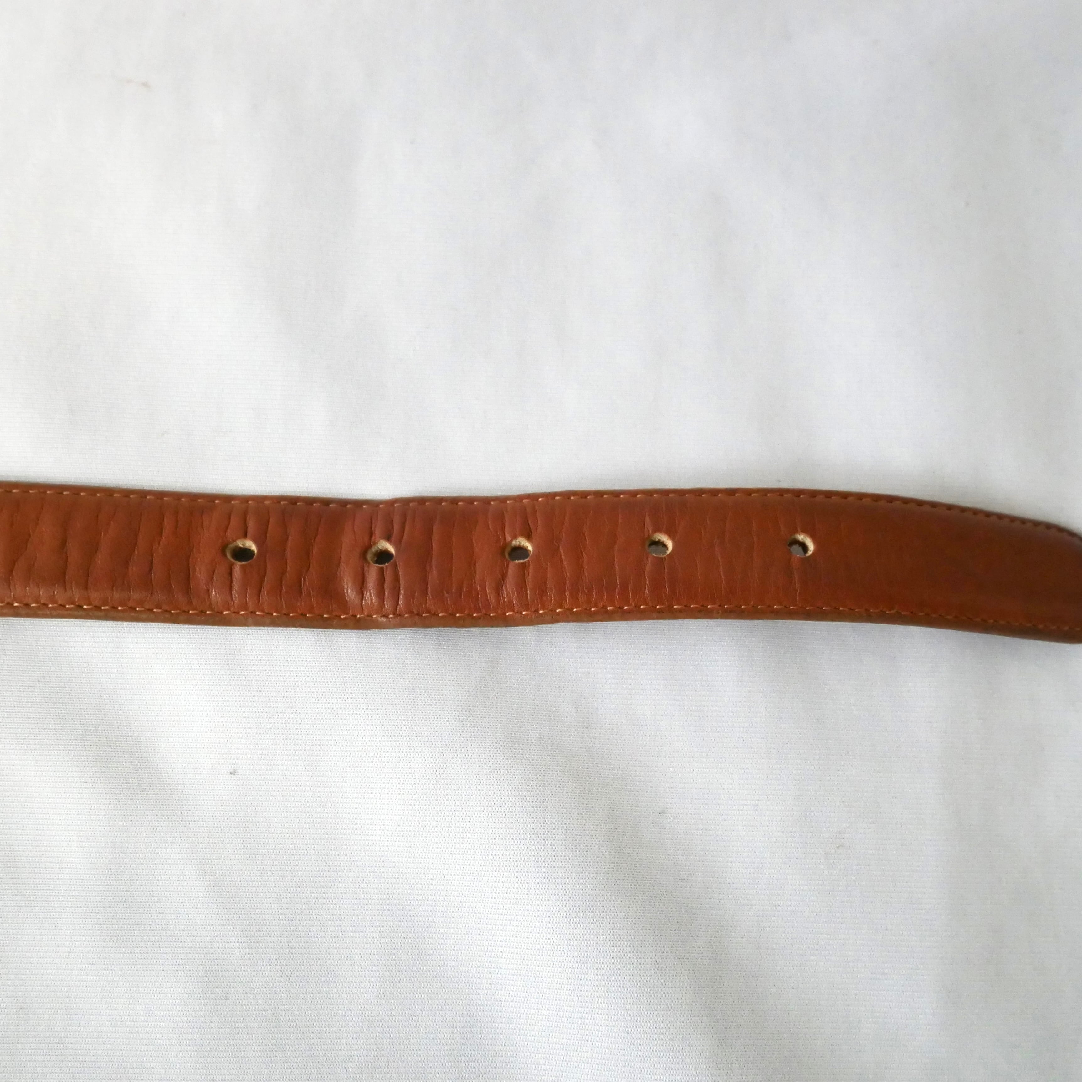OLD COACH madein USA brown leather belt オールドコーチ USA製