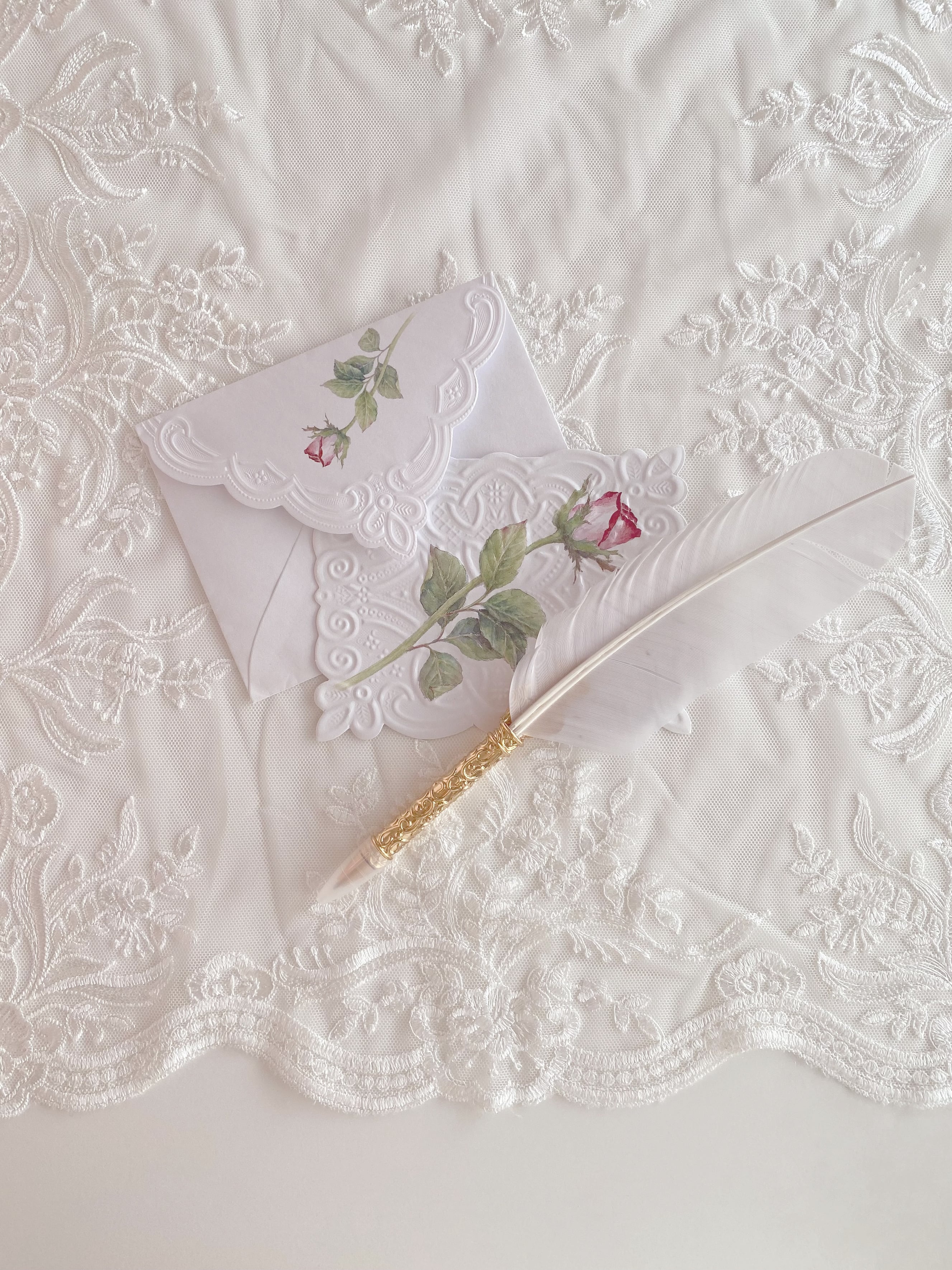 rose greeting card set