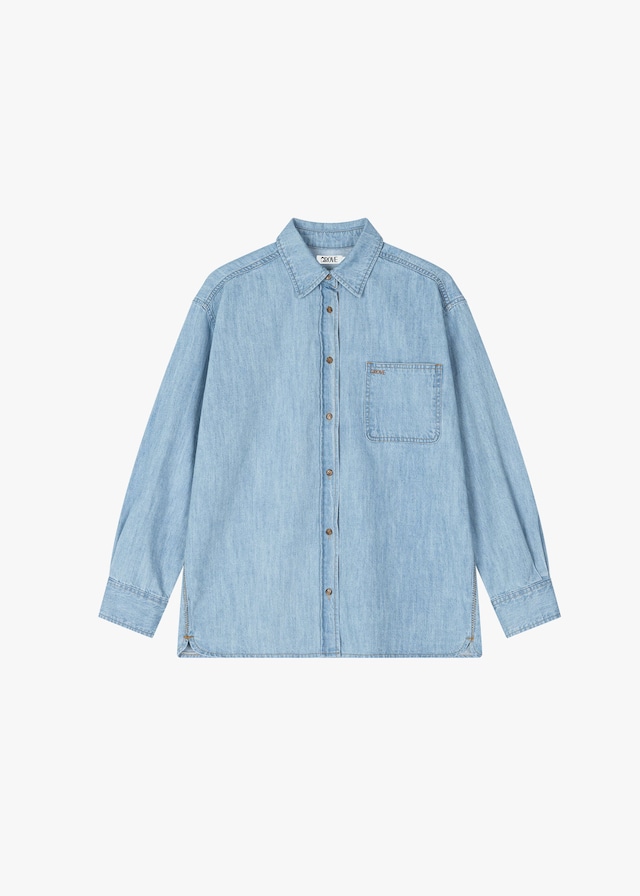 [GROVE] YVONE DENIM SHIRT [2COLOR] 正規品 韓国ブランド 韓国ファッション 韓国代行 日本 店舗  ブランド グローブ