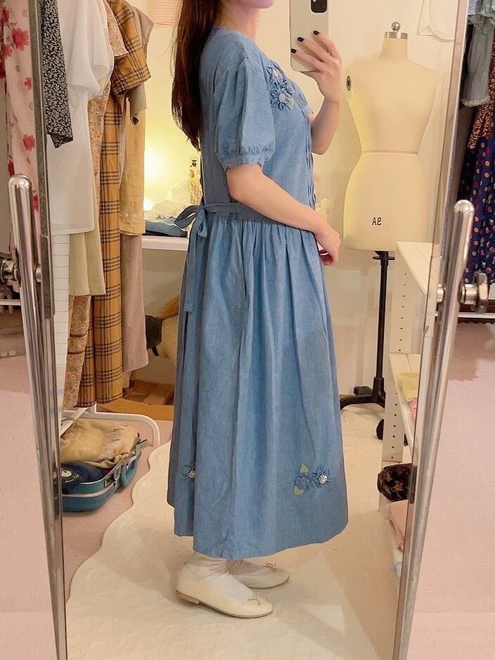 flower applique one-piece