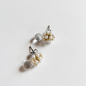 Round pearl earring