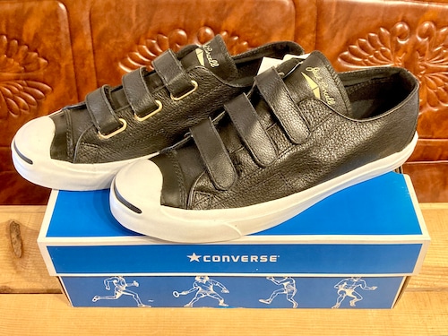 converse（コンバース）JUCK PURCELL TIDY V-3（ジャックパーセル ベルクロ）レザー 黒 9 27.5cm コンバース生誕100周年記念モデル 242