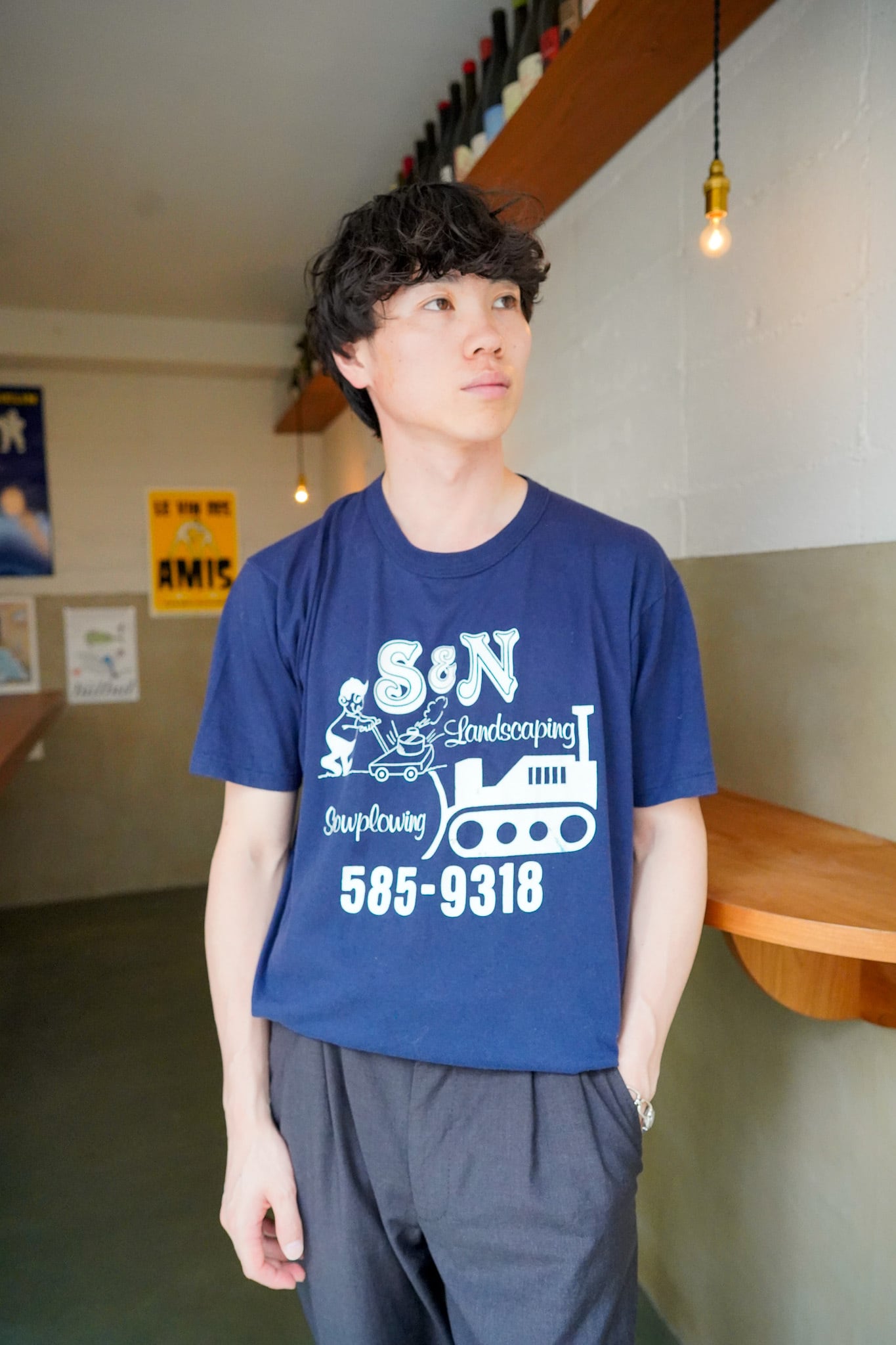 【1990s】"Russell Athletic" Landscaping & Snowplowing Corporate Promotion T-shirts / 6-171