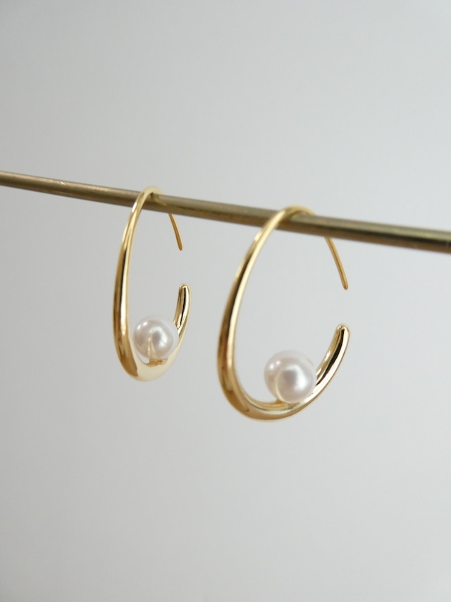 drop pearl pierce/gold