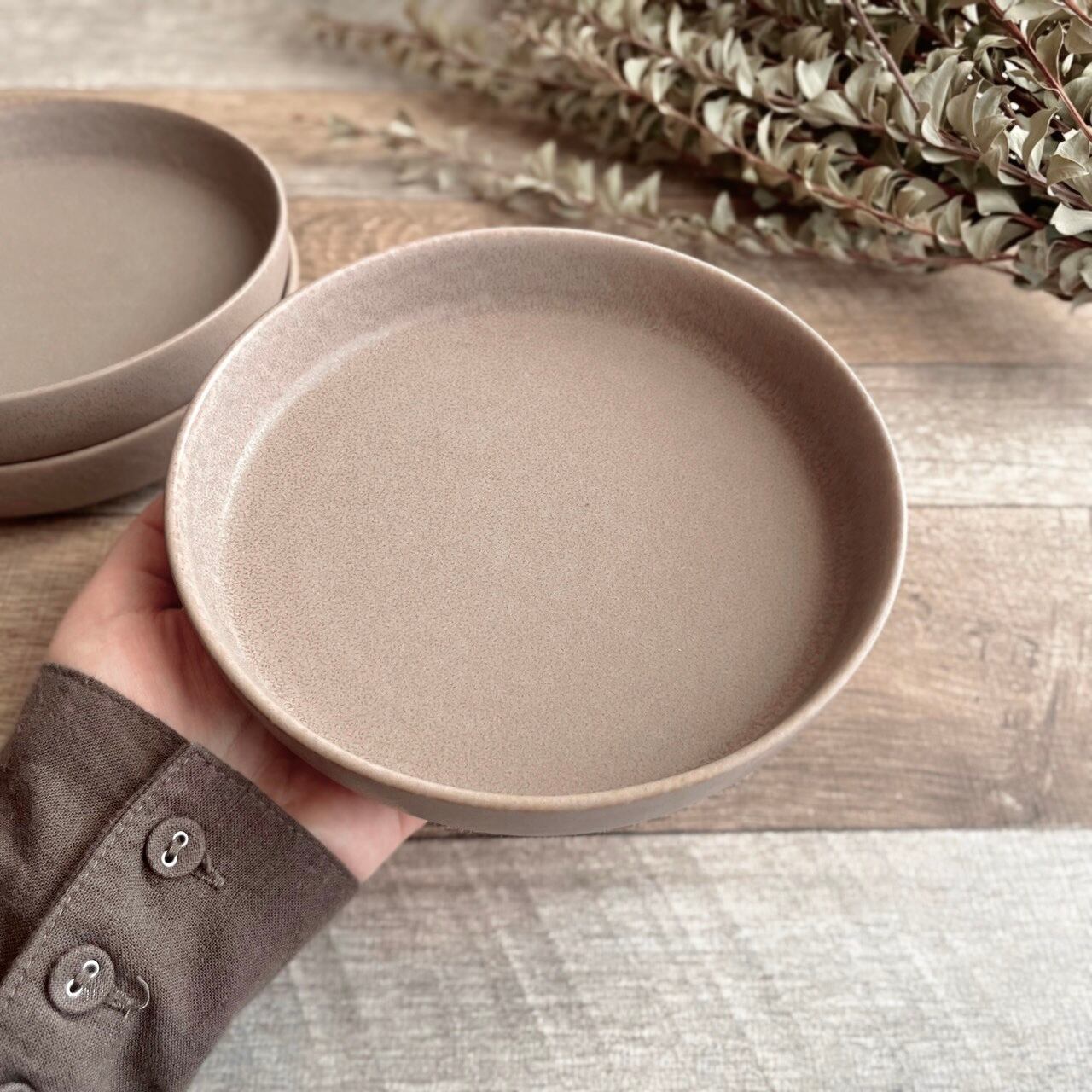 【 完売 】MU釉 スプーム 深皿16.3cm 小鉢 グレージュ|美濃焼 マーブル ベージュ モダン おしゃれ