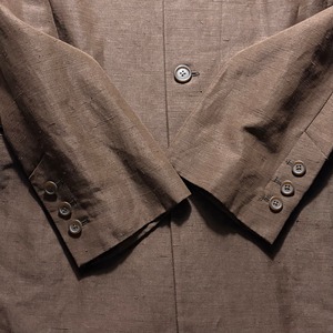vintage DONNA KARAN linen silk shantung fabric tailored coverall jacket
