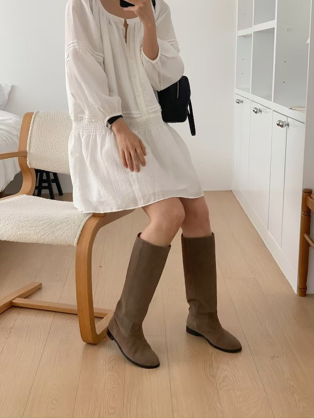 (即納) LITER / Number wrinkle one-piece