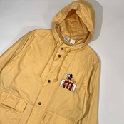 THE DISNEY STORE ディズニー ミッキー刺繍入り フード付き コート ジャケット M /イエロー/コットン