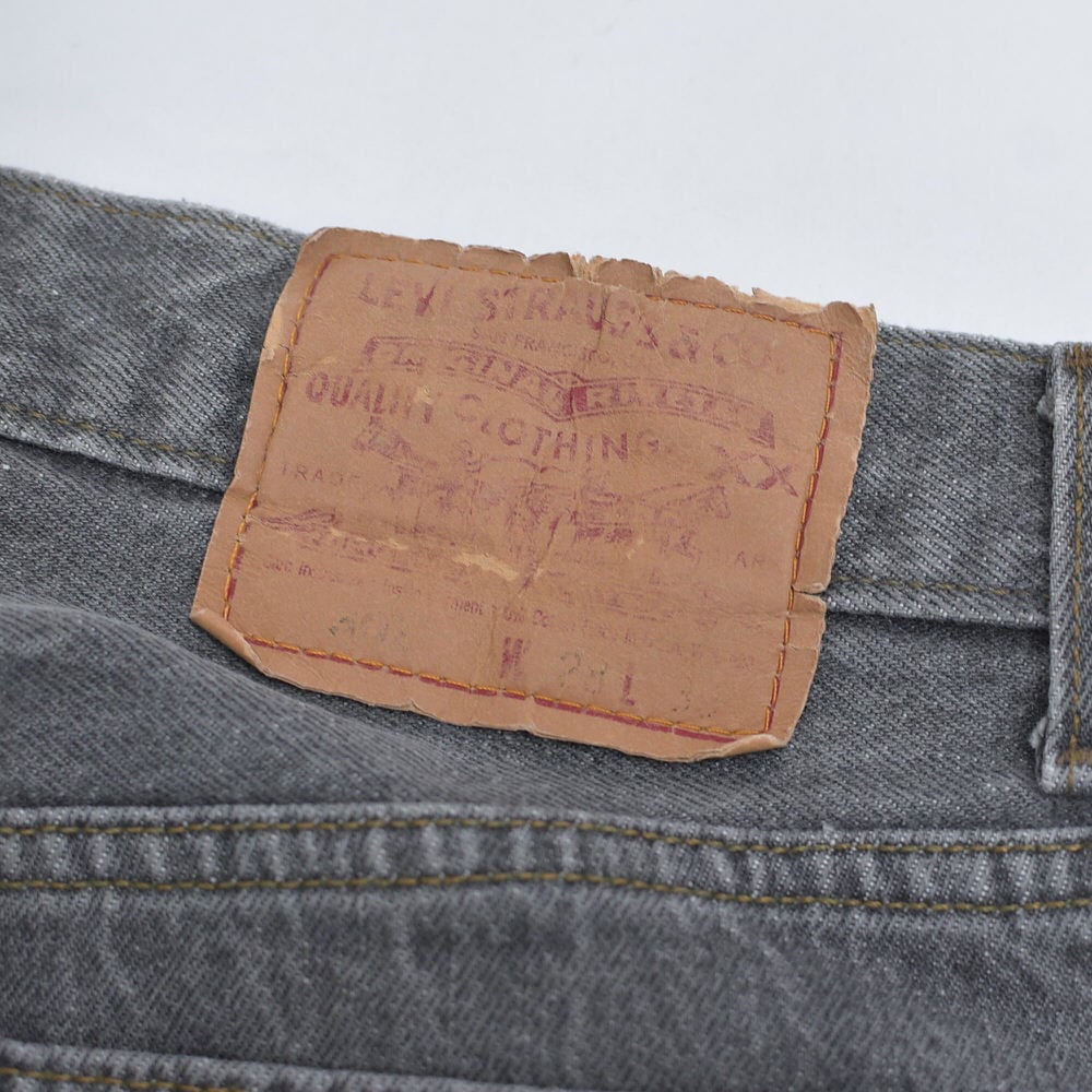 90s USA製 Levi's リーバイス 501 先染め ブラック デニム パンツ