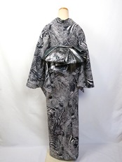 【受注商品】Rumi Rockキモノ「ねじり縞」　[A1575]