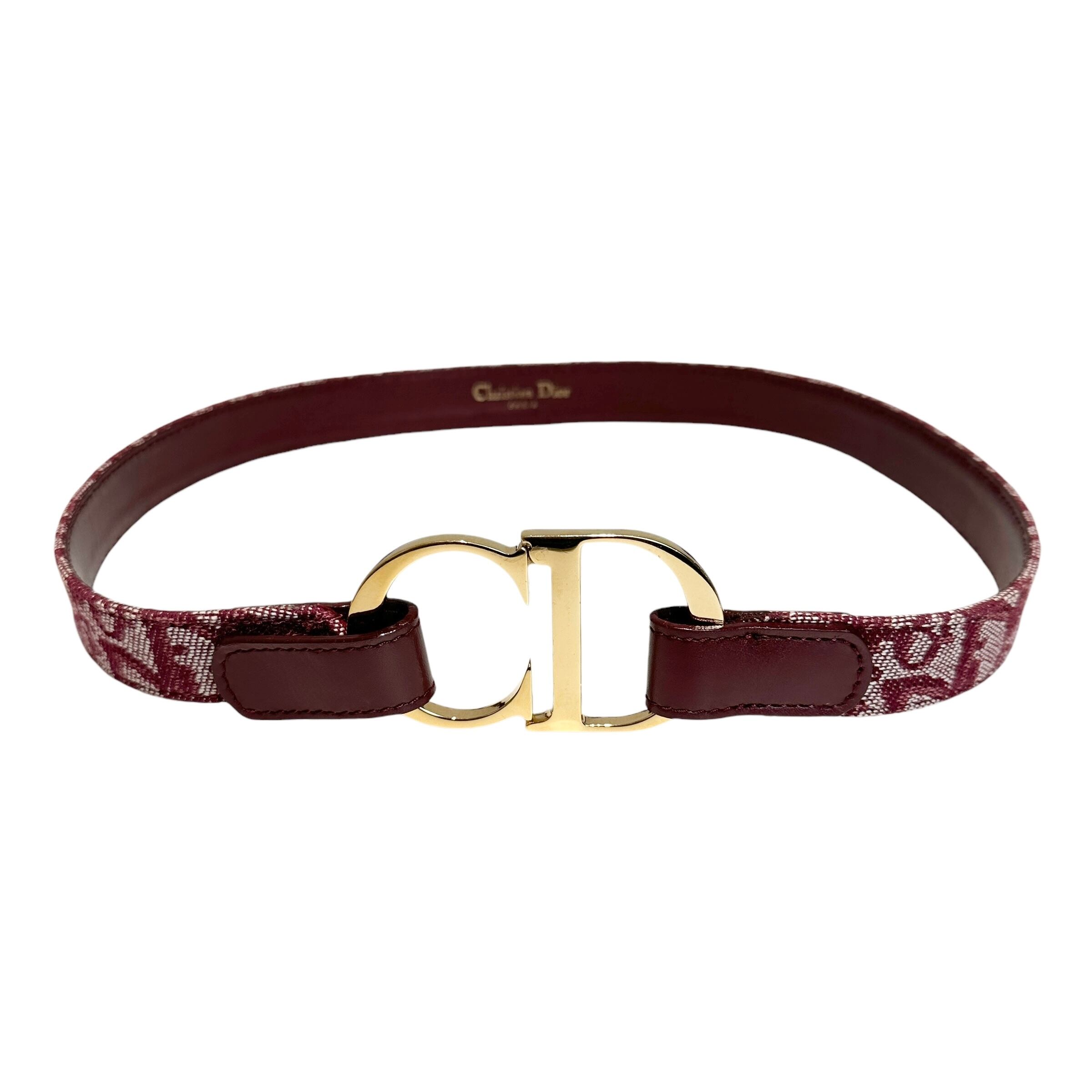 Christian Dior ディオール CDバックル ベルト ボルドー アクセサリー 11129-202308