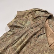 ETRO エトロ 花柄 総柄 高級 ドレス ワンピース ミニ丈 ゴールド サイズ 44 /イタリー製/エトロジャパン