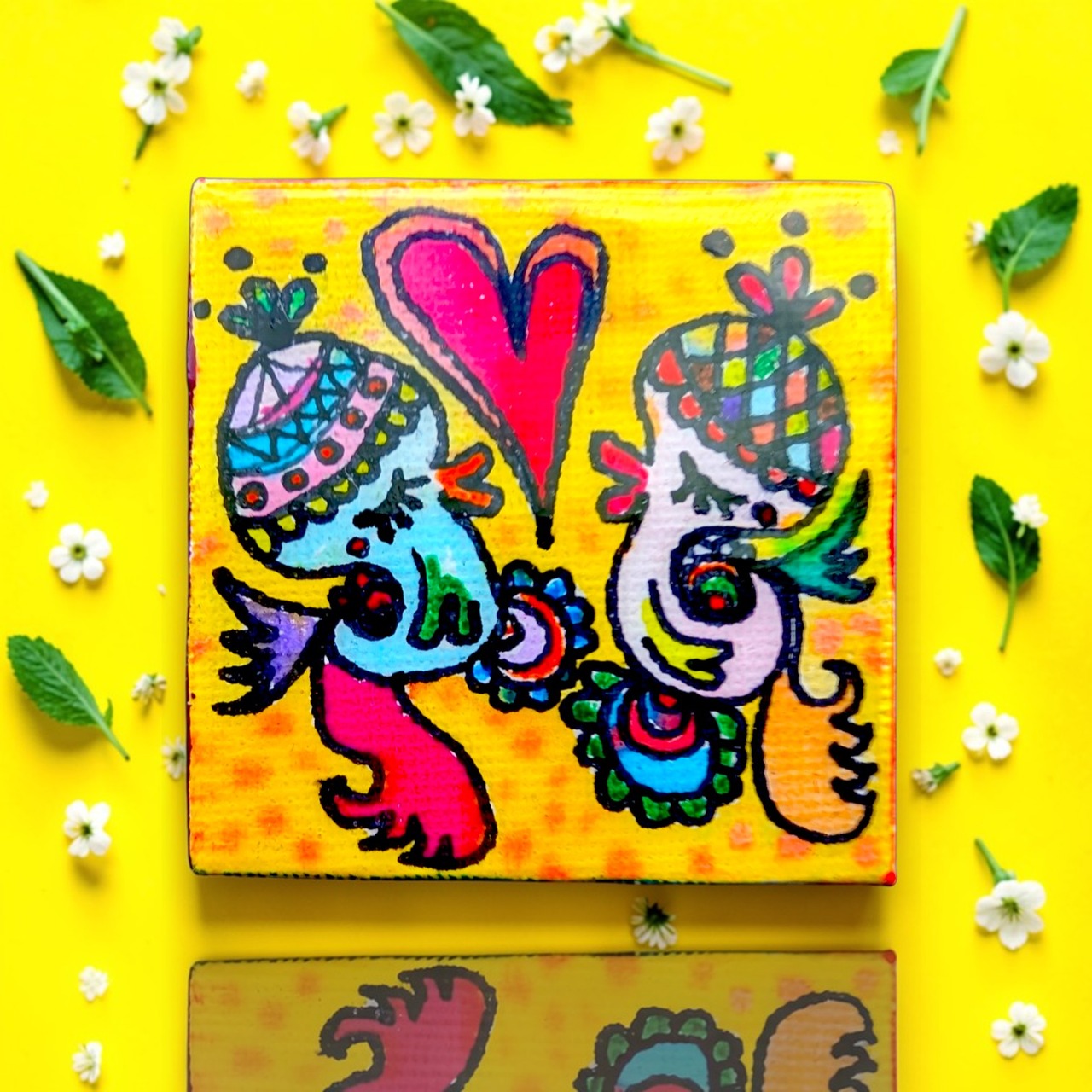 【pipi手書きミニキャンバス ミニイーゼル付き With love...♡愛ある日々を...】