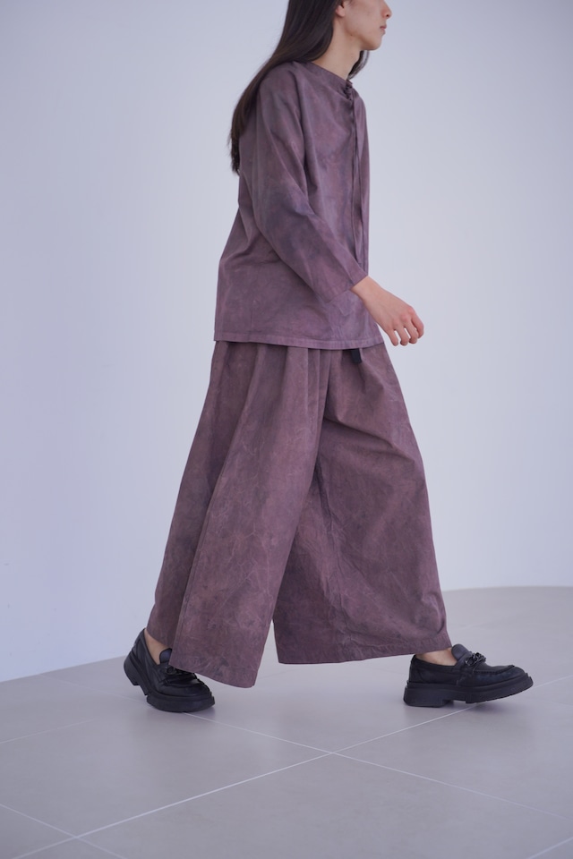 予約販売 Dyed Gather & Wrap Pants