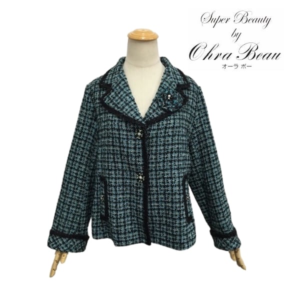 最終お値下げ [新品タグ付き] スーパービューティージャケット(今季人気完売色) スーパービューティー ジャケット チェック柄 ツイード 2427020