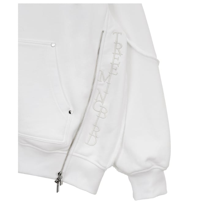 TREEMINGBIRD] Zipper Finishing Sweat Hoodie Zip-up [ White ] 正規