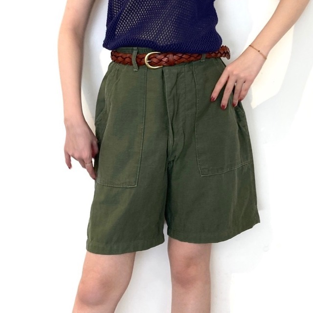 1970s U.S.Military Cotton Sateen Short Pants / ミリタリーコットンショートパンツ