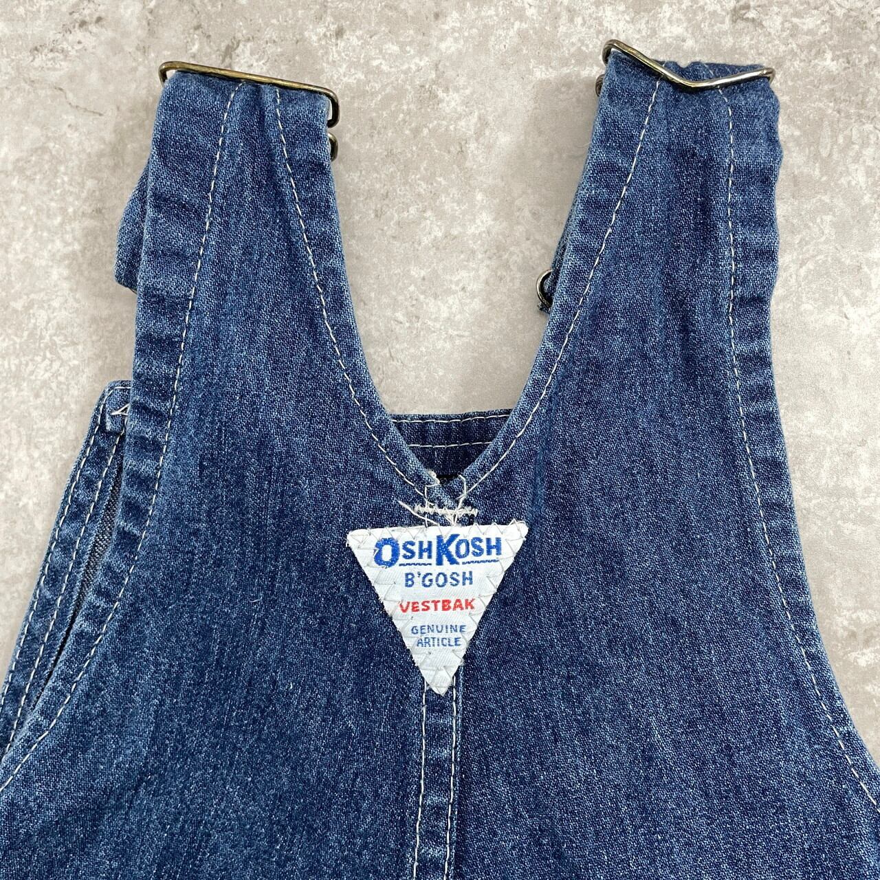 kids】80年代 USA製 OSHKOSH オシュコシュ デニム ジャンパースカート